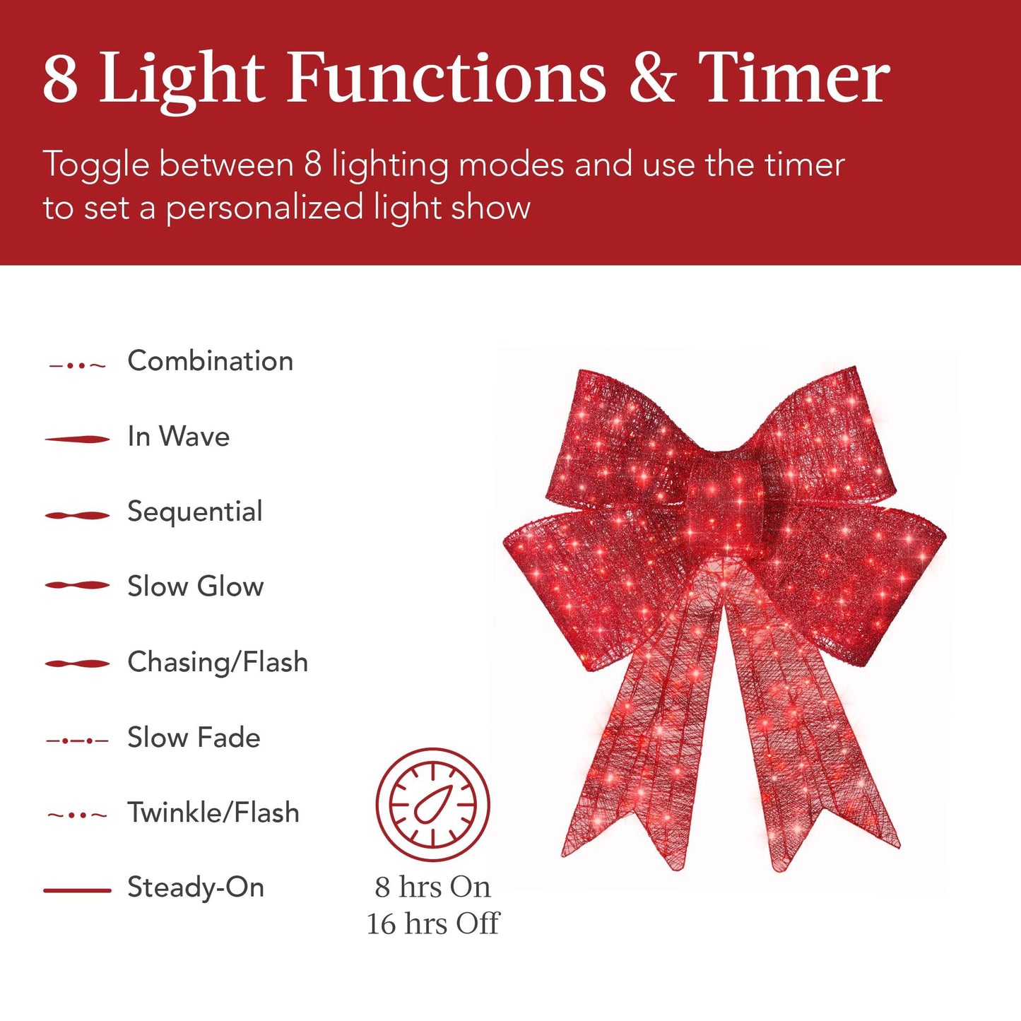 🔥Last day Promotion 49% OFF🎁✨🎄 LIT CHRISTMAS BOW 🎀