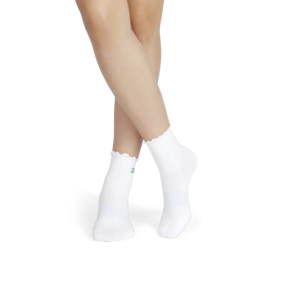 Women¡¯s Ruffle Athletic Quarter Socks