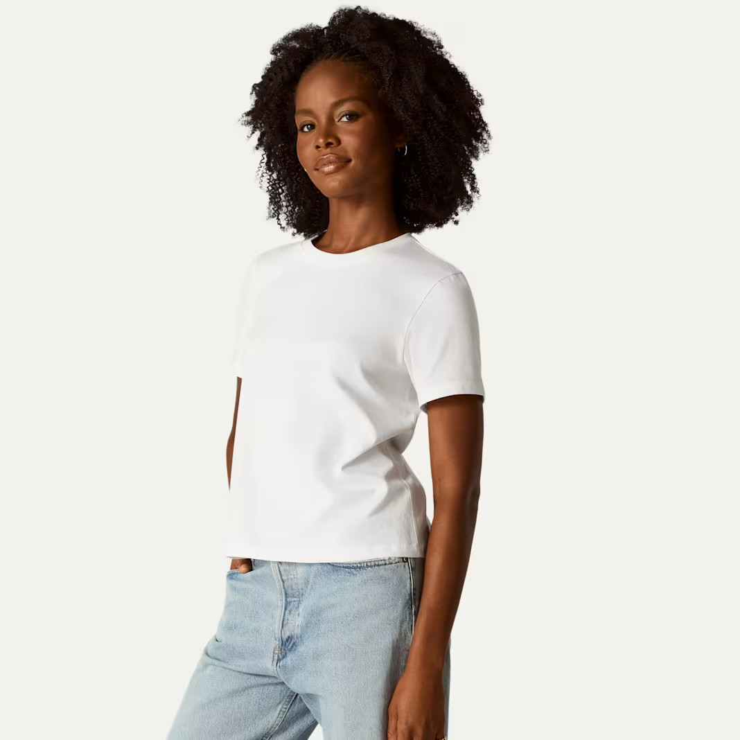 Women's Pima Cotton Crew Neck T-Shirt 3-Pack