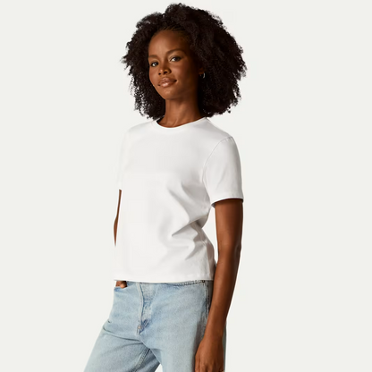 Women's Pima Cotton Crew Neck T-Shirt 3-Pack
